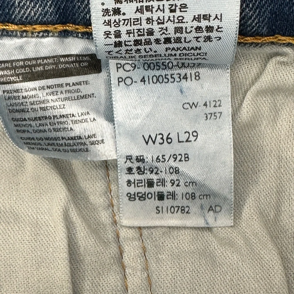 Levi Strauss 550 Jeans Men's 36x29 Relaxed Stretch‎ Denim Blue Pants New